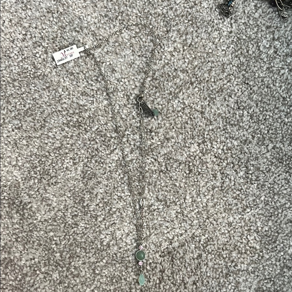 Mariana Silver and Green Necklace
